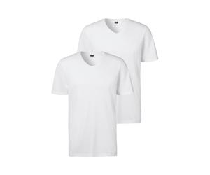 T-Shirt S.OLIVER, Herren, Gr. 3XL, weiß, Jersey, Obermaterial: 95% Baumwolle, 5% Elasthan, unifarben, Basic, bequem normal, V-Ausschnitt, abgesteppte Kante, Shirts T-Shirt, klassisches Unterziehshirt