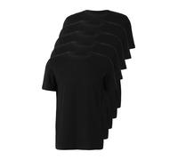 Weiches Kurzarm-T-Shirt aus Baumwoll-Jersey im 5er-Pack L schwarz 2174527.9999.L