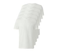 Weiches Kurzarm-T-Shirt aus Baumwoll-Jersey im 5er-Pack M weiß 2174527.0100.M