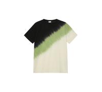 T-Shirt S.OLIVER JUNIOR, Mädchen, Gr. 158/164, schwarz ecru, Jersey, Obermaterial: 100% Baumwolle, bedruckt, regular fit normal, Rundhals, abgesteppte Kante, Shirts T-Shirt, Regular Fit, Batik-Look (2