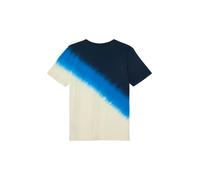 T-Shirt S.OLIVER JUNIOR, Mädchen, Gr. 170/176, navy ecru, Jersey, Obermaterial: 100% Baumwolle, bedruckt, regular fit normal, Rundhals, abgesteppte Kante, Shirts T-Shirt, Regular Fit, Batik-Look (4257