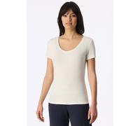 Schiesser Damen Unterhemd Shirt 1/2 Arm, Gr. 38, Beige (Sekt 403)