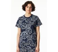 Schiesser Mix and Relax Short Sleeve Shirt Dunkelblau Baumwolle X-Small Damen