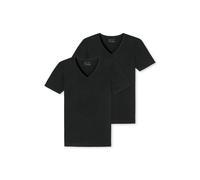 SCHIESSER Herren T-Shirts im Pack - Serie "95/5", Vorteilspack, V-Ausschnitt, S-4XL Schwarz 3XL 2er Pack (1x2P)