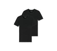 T-Shirt SCHIESSER "T-Shirt 2PACK T-shirt 2er Pack", Jungen, Gr. XL, schwarz, Obermaterial: 95% Baumwolle CO. 5% Elasthan EL., Shirts T-Shirt (66763025-XL) schwarz