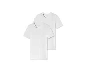 T-Shirt SCHIESSER "T-Shirt 2PACK T-shirt 2er Pack", Jungen, Gr. XXL, weiß, Obermaterial: 95% Baumwolle CO. 5% Elasthan EL., Shirts T-Shirt (48248103-XXL) weiß