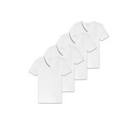 SCHIESSER Herren T-Shirt 4er Pack - Serie "95/5", V-Ausschnitt, S-4XL Weiß L