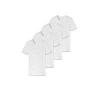 T-Shirt SCHIESSER "T-Shirt 2PACK T-shirt 4er Pack", Jungen, Gr. L, weiß, Obermaterial: 95% Baumwolle CO. 5% Elasthan EL., Shirts T-Shirt (78504241-L) weiß