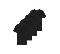 SCHIESSER Herren T-Shirt 4er Pack - Serie "95/5", Rundhals, S-XXL Schwarz 2XL