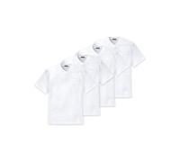 SCHIESSER Herren American T-Shirt 4er Pack - 1/2 Arm, Unterhemd, V-Ausschnitt Weiß 3XL
