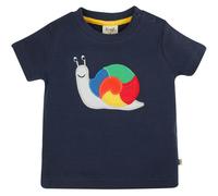 T-Shirt Schnecke Aufnäher indigo 74/80