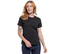 T-Shirt SCHÖFFEL "T Shirt Hohberg L", Damen, Gr. 38, schwarz, Obermaterial: 60% Baumwolle, 40% Polyester, normal, Rundhals, Shirts T-Shirt, sportliche Passform, Kurzarm, für Trekking und Freizeit (733
