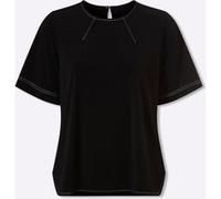 T-Shirt HEINE "Shirt", Damen, Gr. 40, schwarz, 95% Polyester, 5% Elasthan, unifarben, Rundhals, Shirts T-Shirt (34161368-40) schwarz