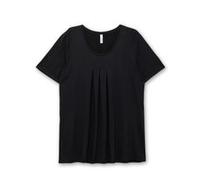 Sheego T-Shirt in A-Linie, mit Kellerfalte am Ausschnitt 40/42 schwarz