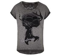 T-Shirt Schwarzwald Glamrock grau | Bollenhut Shirt für Damen Gr. S