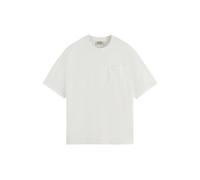 SCOTCH&SODA Herren T-Shirt - Core 3 Crosses Loose Fit Pocket T-Shirt, Rundhals, Kurzarm, einfarbig Weiß 2XL
