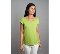 T-Shirt SEIDEL MODEN, Damen, Gr. 40, grün (hellgrün,70), Jersey, Obermaterial: 95% Viskose, 5% Elasthan, figurumspielend hüftlang, Rundhals, abgesteppte Kante, Shirts T-Shirt, mit Kappenärmel, MADE IN