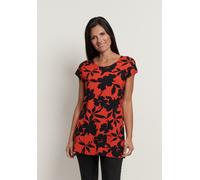 T-Shirt SEIDEL MODEN, Damen, Gr. 48, rot, exklusiv bei otto, Jersey, Obermaterial: 96% Viskose, 4% Elasthan, bedruckt, regular fit Po-bedeckend, Rundhals, Shirts T-Shirt, mit All-Over Print, MADE IN G