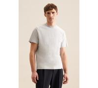 T-Shirt SEIDENSTICKER, Herren, Gr. L, grau (hellgrau), 100% Baumwolle, unifarben, regular fit, Rundhals, Shirts T-Shirt, 1/2 Rundhals (97028561-L) hellgrau