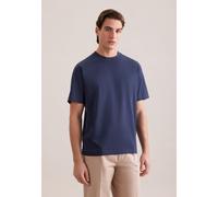 Seidensticker Shaped T-Shirt Blue Grey, Einfarbig