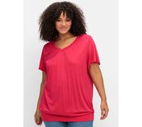 Sheego T-Shirt mit breitem Bund und Flügelärmeln 48/50 sorbet pink