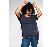 Sheego Kurzarmshirt in 2-in-1-Optik 56/58 marine