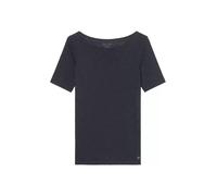 Marc O'Polo Damen T-Shirt aus Bio-Baumwolle mit U-Boot-Ausschnitt Dunkelblau XS