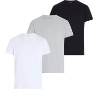 Calvin Klein Herren T-Shirt, 3er Pack - Icon Stretch, Rundhals, Mikrofaser Schwarz/Weiß/Grau 3XL
