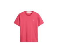 T-shirt, short sleeve, logo print, ribbed collar RASPBERRY PINK M Herren