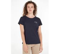 Tommy Hilfiger Damen T-Shirt Kurzarm Rundhalsausschnitt, Blau (Desert Sky), S