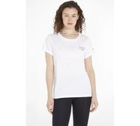 T-Shirt "SHORT SLEEVE T-SHIRT", Damen, Gr. S (36), weiß, Single Jersey, Obermaterial: 100% Baumwolle, TOMMY HILFIGER UNDERWEAR, unifarben, gerade hüftlang, Rundhals, eingesetzt Rollkante, Shirts T-Shi