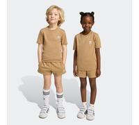 T-Shirt & Shorts ADIDAS ORIGINALS "SHORT TEE SET", Jungen, Gr. 116, cardboard, Obermaterial: 100% Baumwolle, KOB Set-Artikel (77712767-116) cardboard