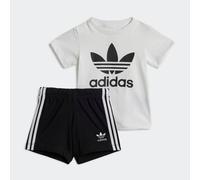 T-Shirt & Shorts ADIDAS ORIGINALS "SHORT TEE SET", Jungen, Gr. 68, schwarz-weiß (schwarz, weiß), Obermaterial: 100% Baumwolle, KOB Set-Artikel (27904317-68) schwarz, weiß