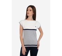 T-Shirt SIR RAYMOND TAILOR "Thaiss", Damen, Gr. XL, grau, 100% Baumwolle, gestreift, normal, U-Boot-Ausschnitt, Shirts T-Shirt, mit klassischem Rundhalsausschnitt (78181937-XL) grau