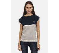 T-Shirt SIR RAYMOND TAILOR "Thaiss", Damen, Gr. XL, grau (blau, grau), 100% Baumwolle, gestreift, normal, U-Boot-Ausschnitt, Shirts T-Shirt, mit klassischem Rundhalsausschnitt (39131521-XL) blau, grau