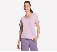 T-Shirt SKECHERS "T-Shirt 1/2 Arm", Damen, Gr. S (36), misty mauve, Obermaterial: 94% Baumwolle, 6% Elasthan, Shirts T-Shirt, für Erwachsene, sportlicher Stil, für Fitness und Sportmode (31840508-S) m