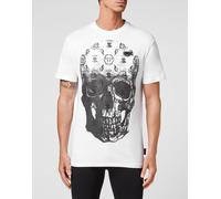 T-Shirt PHILIPP PLEIN "Skull", Jungen, Gr. L, 0102, weiß, schwarz, Obermaterial: 100% Baumwolle, Shirts (13552951-L) 0102, weiß, schwarz