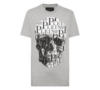T-Shirt PHILIPP PLEIN "Skull", Herren, Gr. XL, grau (10, grau), Obermaterial: 100% Baumwolle, Shirts T-Shirt (59340616-XL) 10, grau
