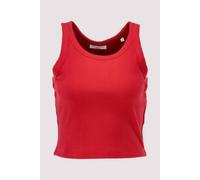 Tanktop MARC O'POLO DENIM, Damen, Gr. XL, vivid cherry, Rippware, Obermaterial: 96% Baumwolle, 4% Elasthan, slim fit kurz, Rundhals, Tops Tanktop, slim cropped aus Stretch-Jersey (16650009-XL) vivid c