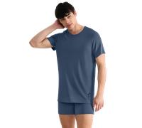 T-Shirt SLOGGI "SLG Base Soft", Herren, Gr. M, cloudy blau, Piqué, Obermaterial: 61% Modal, 32% Polyamid, 7% Elasthan, Basic hüftbedeckend, Rundhals, Shirts T-Shirt, atmungsaktiver Piqué, Kurzarm, Run
