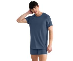 T-Shirt SLOGGI "SLG Base Soft", Jungen, Gr. XXL, cloudy blau, Piqué, Obermaterial: 61% Modal, 32% Polyamid, 7% Elasthan, Basic hüftbedeckend, Rundhals, Shirts T-Shirt, atmungsaktiver Piqué, Kurzarm, R