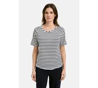 T-Shirt SMITH & SOUL, Damen, Gr. L, marine print, Jersey, Obermaterial: 100% Baumwolle, gestreift, hüftlang, tiefer Rundhals, Shirts T-Shirt, mit Rundhalsausschnitt (49510359-L) marine print