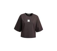 T-Shirt SMITH & SOUL, Damen, Gr. L, schwarz choc, Single Jersey, Obermaterial: 100% Baumwolle, unifarben, hüftlang, Rundhals, abgesteppte Kante, Shirts T-Shirt, reine Baumwolle, mit Logo-Aufnäher (932
