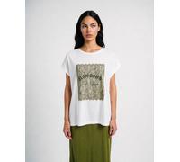 T-Shirt SMITH & SOUL, Damen, Gr. XL, weiß (sanftes weiß), Jersey, Obermaterial: 47% Baumwolle, 47% Modal, 6% Elasthan, bedruckt, oversize hüftbedeckend, Rundhals, abgesteppte Kante, Shirts T-Shirt, mi