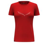 Salewa Solidlogo Dri-Release Damen T-Shirt schwarz/Logo weiß - 46