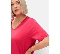 Sheego T-Shirt mit doppellagigem Vorderteil 52/54 sorbet pink