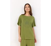 T-Shirt SOYACONCEPT "SC-BANU 230", Damen, Gr. M, grün (calliste grün), Single Jersey, Obermaterial: 48% Modal, 48% Polyester, 4% Elasthan, bedruckt, hüftlang, Rundhals, Shirts T-Shirt (92319037-M)
