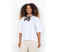 T-Shirt SOYACONCEPT "SC-DERBY 165", Damen, Gr. XXL, weiß, Single Jersey, Obermaterial: 100% Baumwolle, unifarben, bequem hüftlang, Rundhals, weit, Shirts T-Shirt (72681360-XXL) weiß