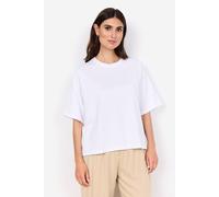 T-Shirt SOYACONCEPT "SC-PASCALE 1", Damen, Gr. XXL, weiß, Single Jersey, Obermaterial: 100% Baumwolle, unifarben, regular fit normal, Rundhals, Shirts T-Shirt (88396220-XXL) weiß