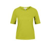 T-Shirt SPORTALM KITZBÜHEL, Damen, Gr. 38, sulphur sands, Single Jersey, Obermaterial: 95% Baumwolle, 5% Elasthan, unifarben, regular fit hüftlang, Rundhals, eingesetzt abgesteppte Kante, Shirts T-Shi